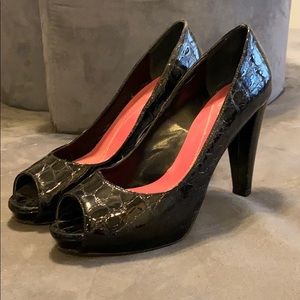 Kate Spade Crocodile Pattern Patton Leather Heels